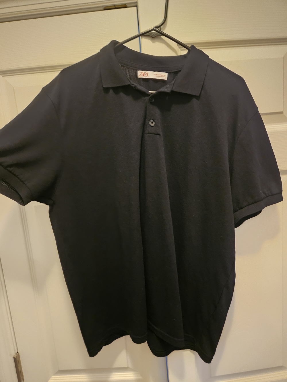 Zara Men’s Black Polo Shirt – Size XXL